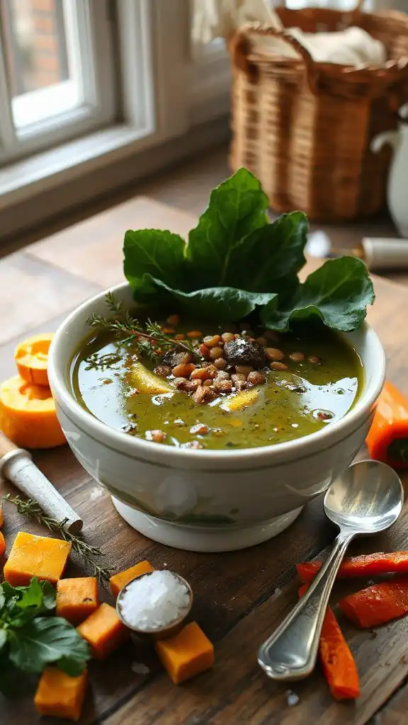 nourishing detoxifying kale soup
