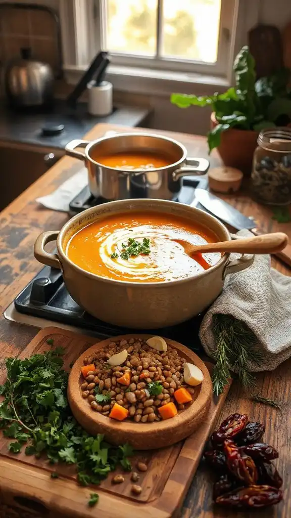 nourishing lentil carrot soup