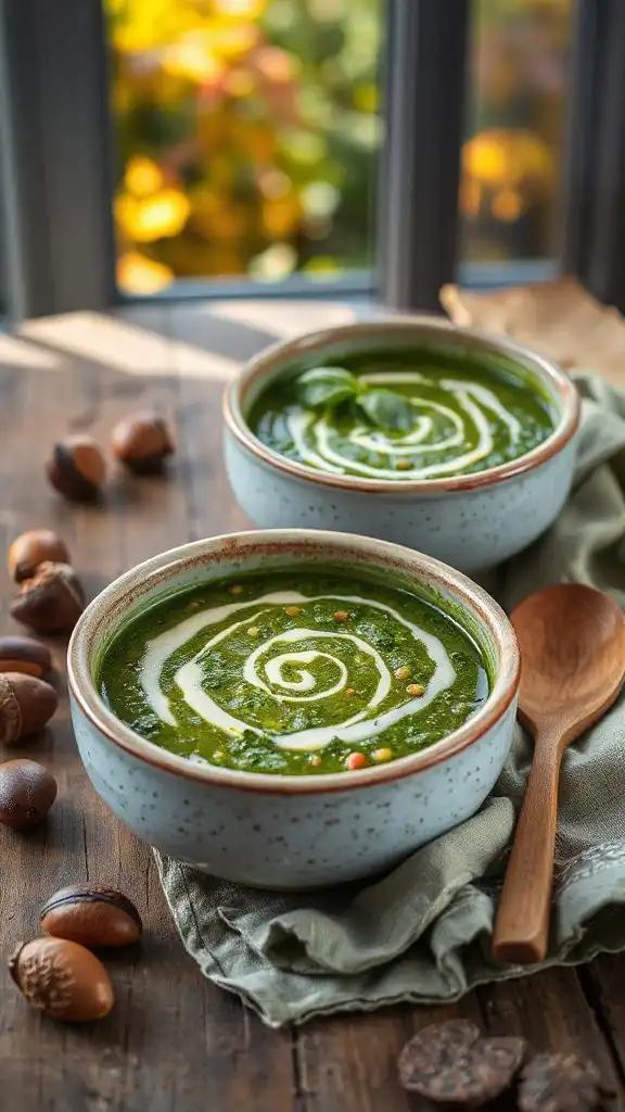 nourishing lentil pesto soup