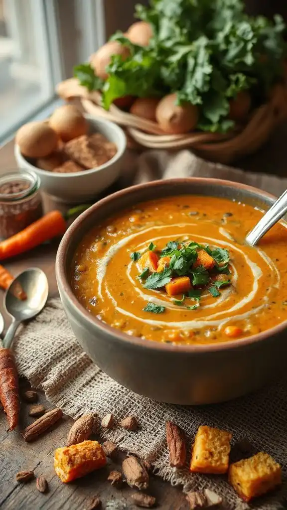 nourishing lentil vegetable soup