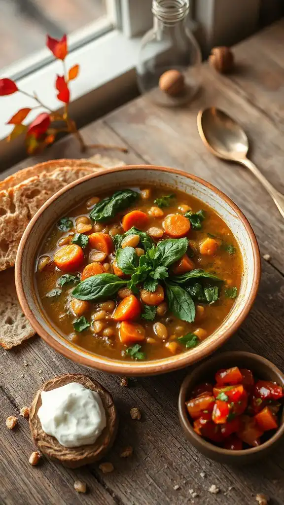 nourishing lentil vegetable soup