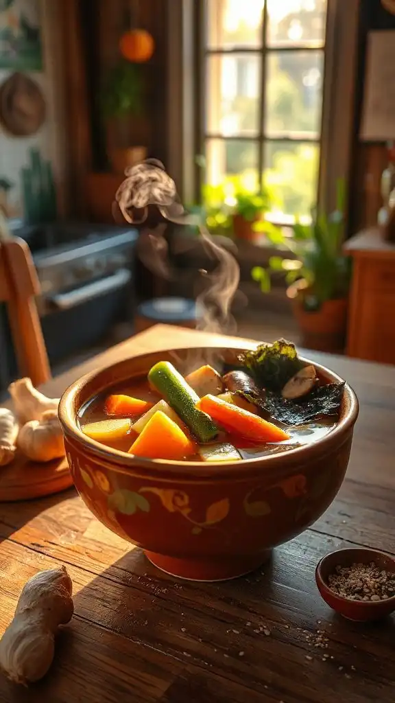 nourishing miso vegetable soup