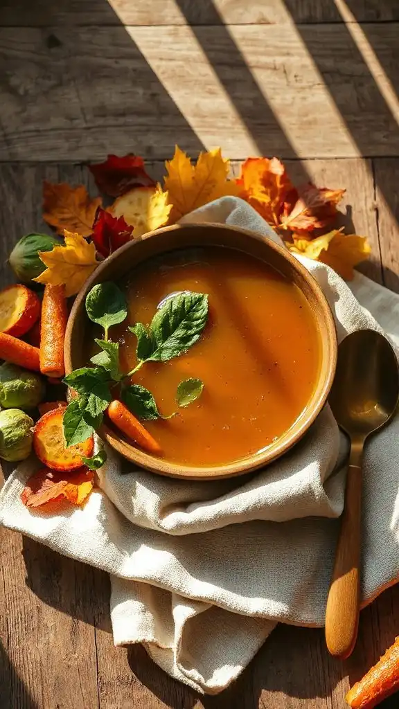 nourishing vegan autumn broth