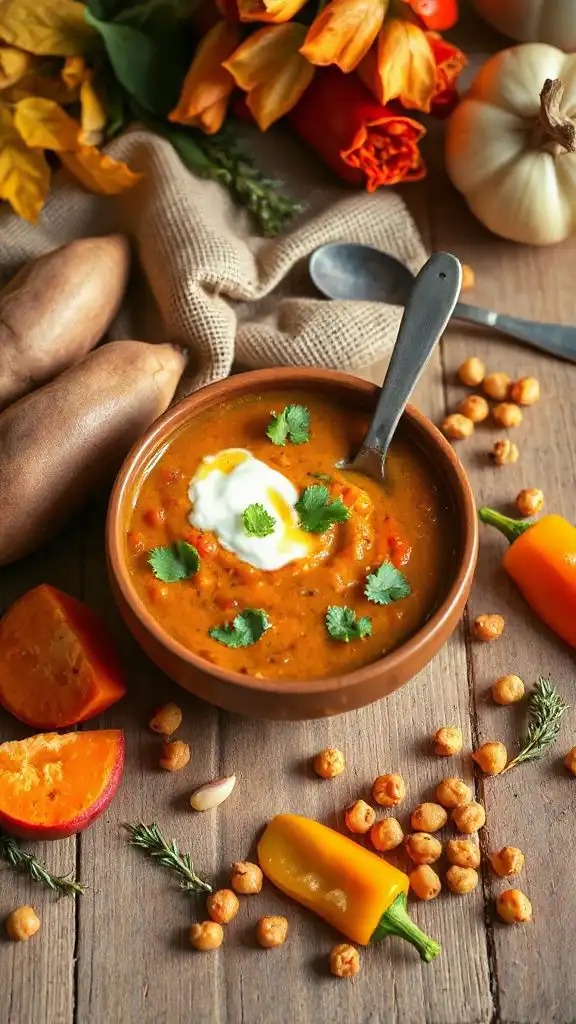 nourishing vegetarian sweet potato chili