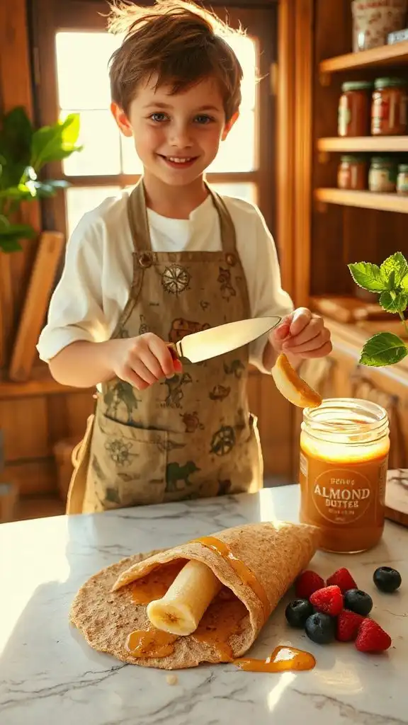 nut butter banana wraps