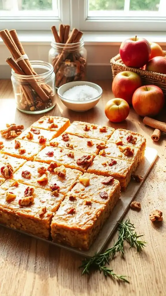 nutritious apple cinnamon bars