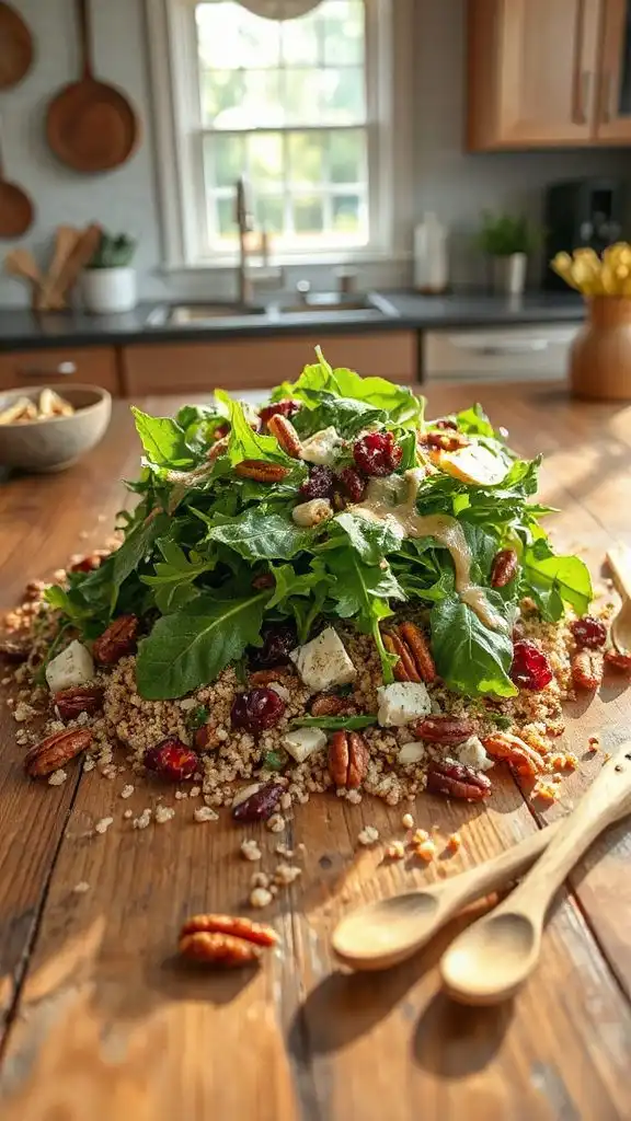 nutritious autumn arugula salad