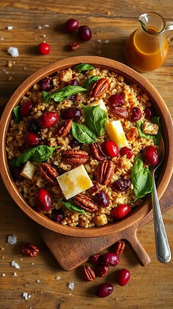 nutritious autumn farro salad