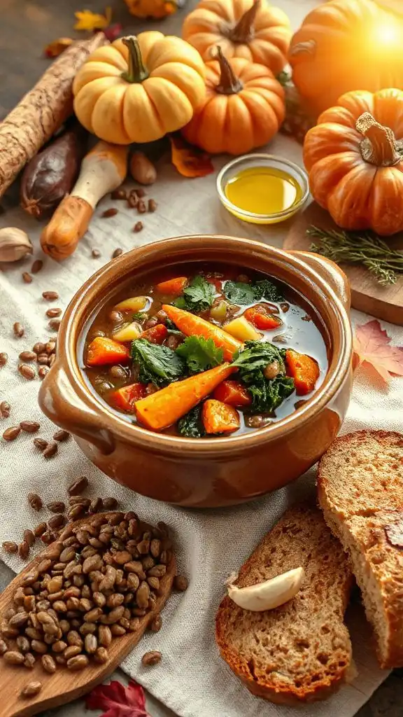 nutritious autumn vegetable soup