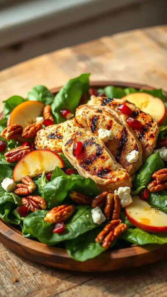 nutritious fall spinach salad