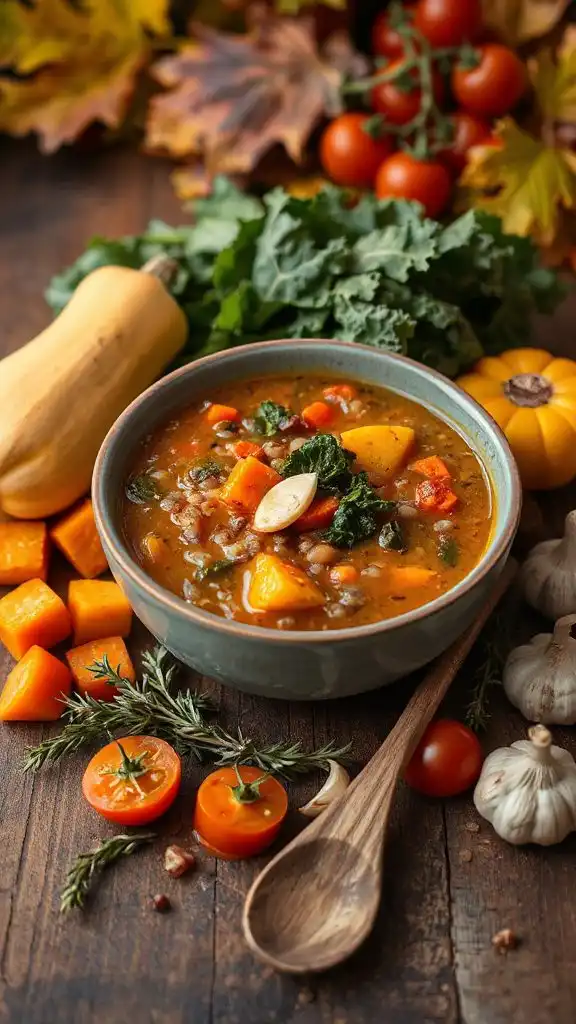 nutritious filling kale soup