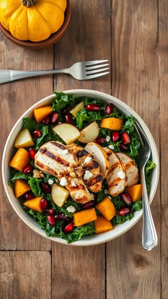 nutritious kale chicken salad