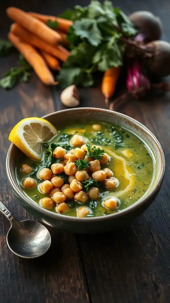 nutritious lemon garlic soup