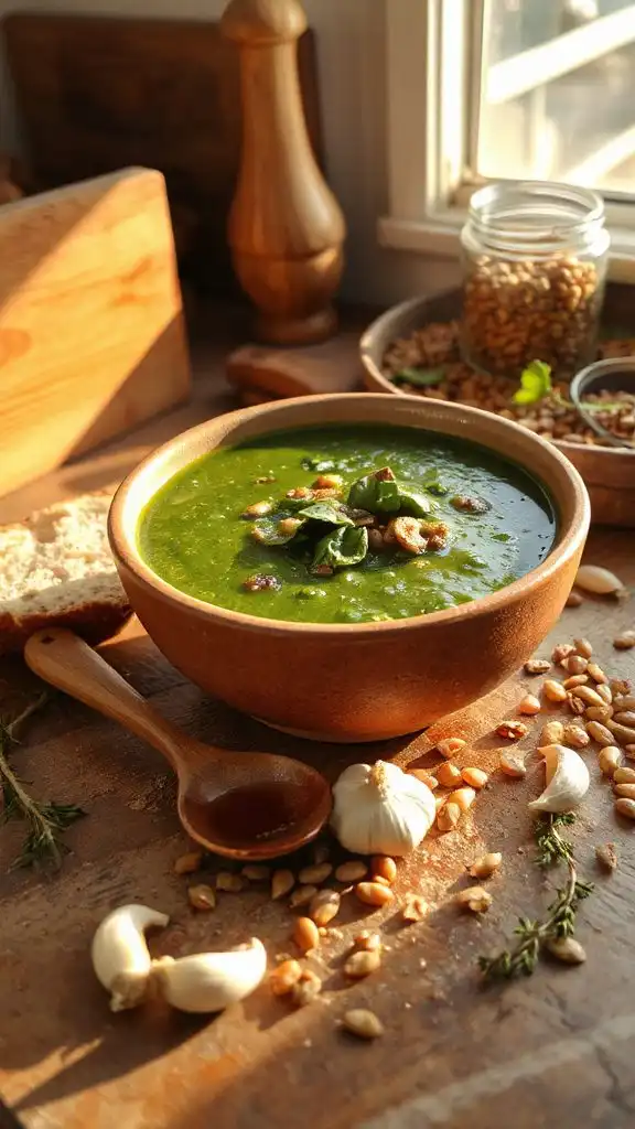 nutritious lentil spinach soup