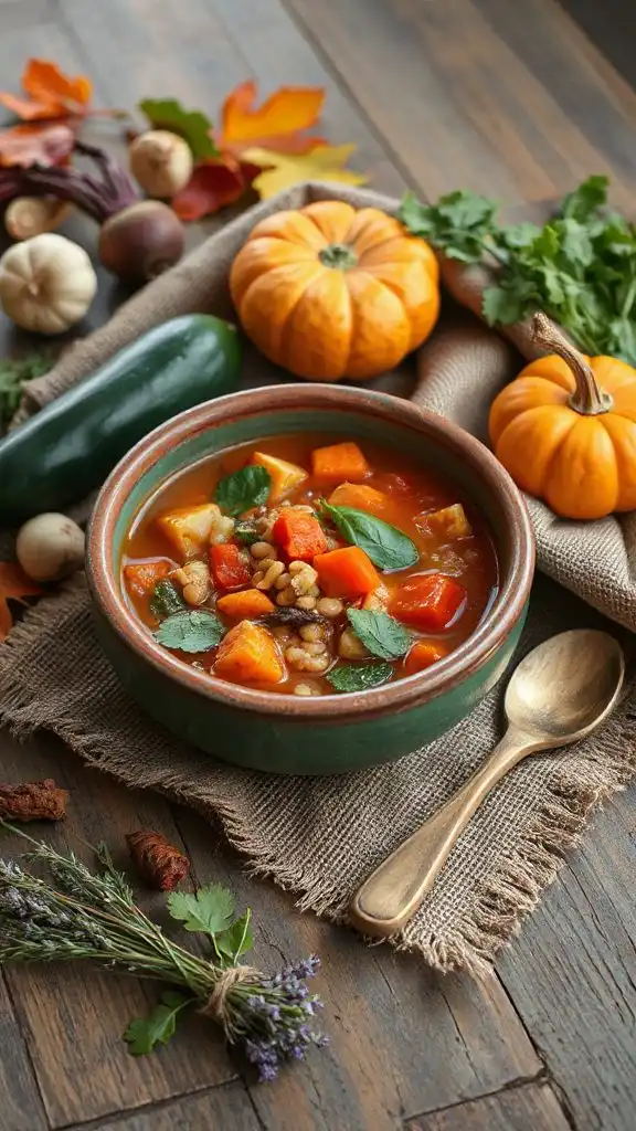 nutritious lentil vegetable soup