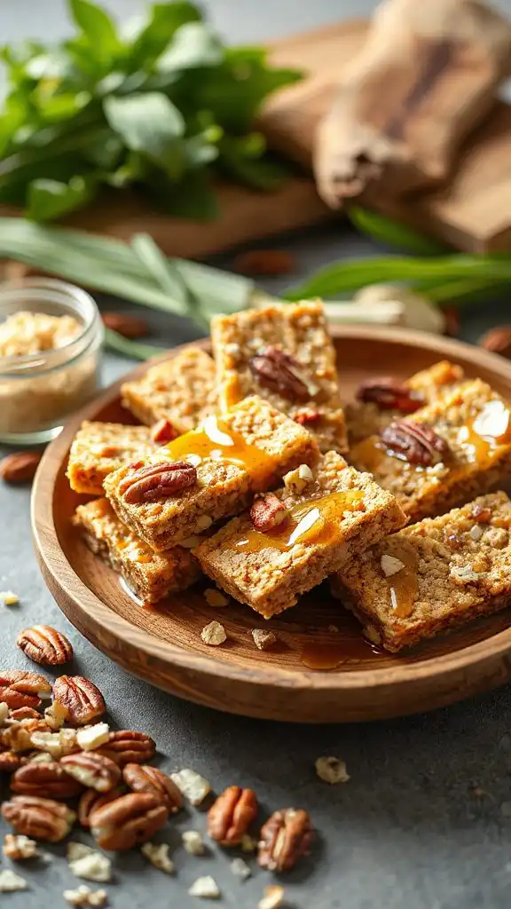 nutritious maple pecan bars