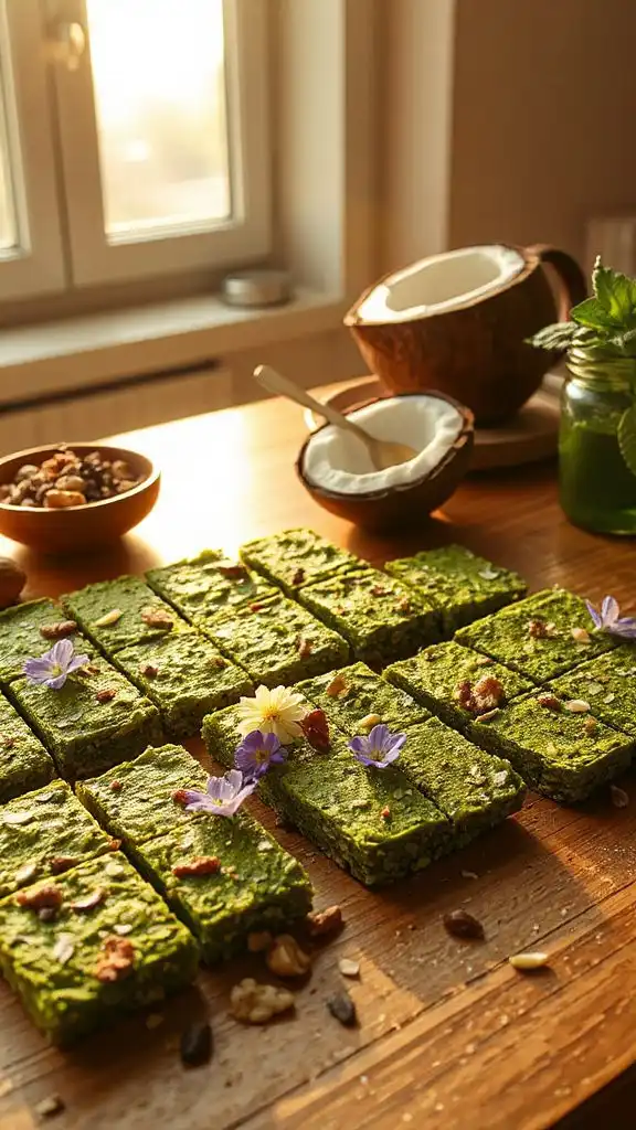 nutritious matcha green bars