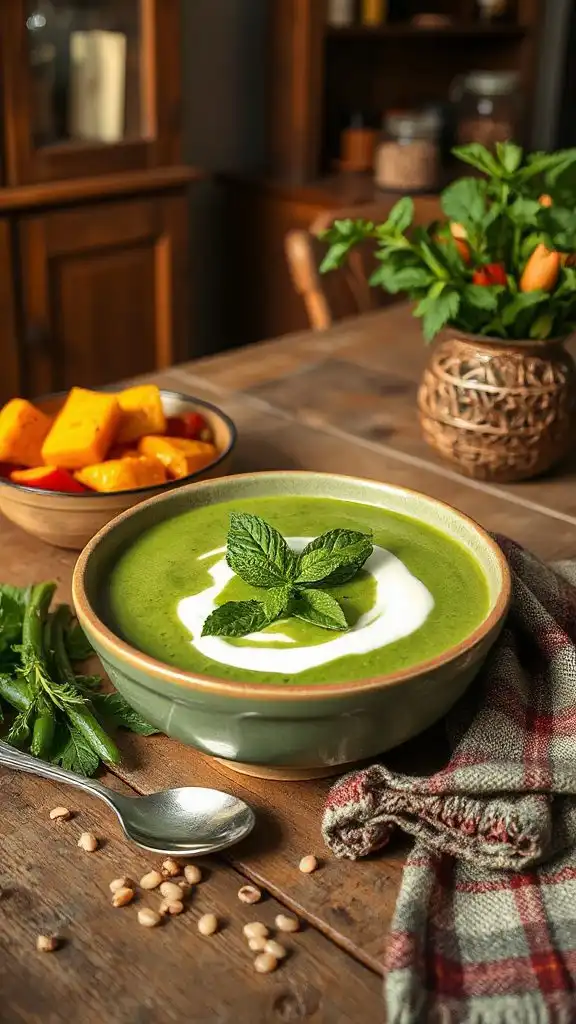 nutritious mint pea soup nutritious mint pea soup