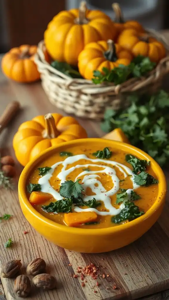 nutritious pumpkin kale stew
