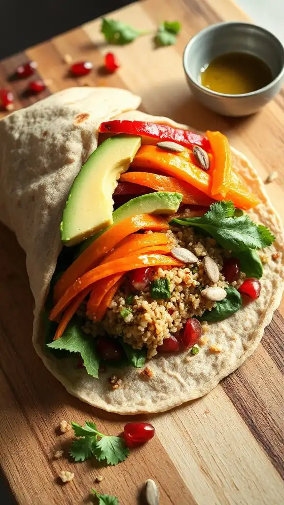 nutritious quinoa veggie wrap nutritious quinoa veggie wrap