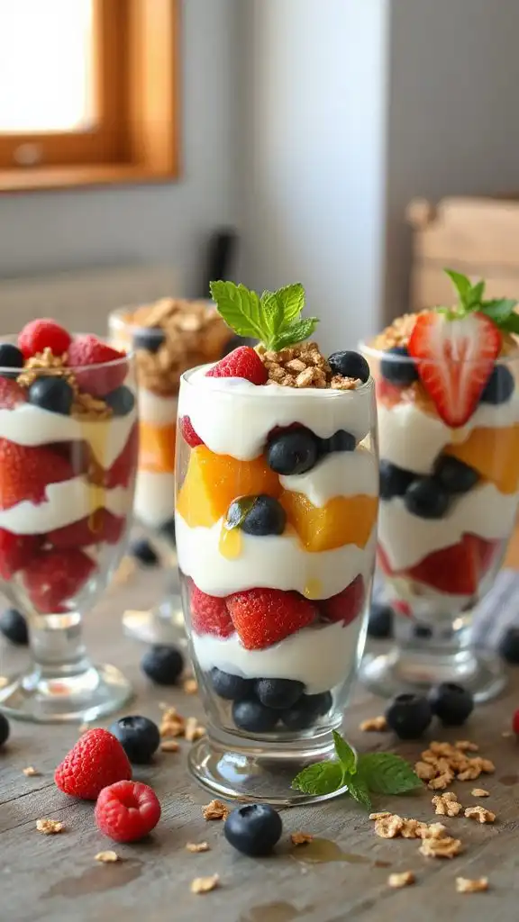nutritious school fruit parfaits
