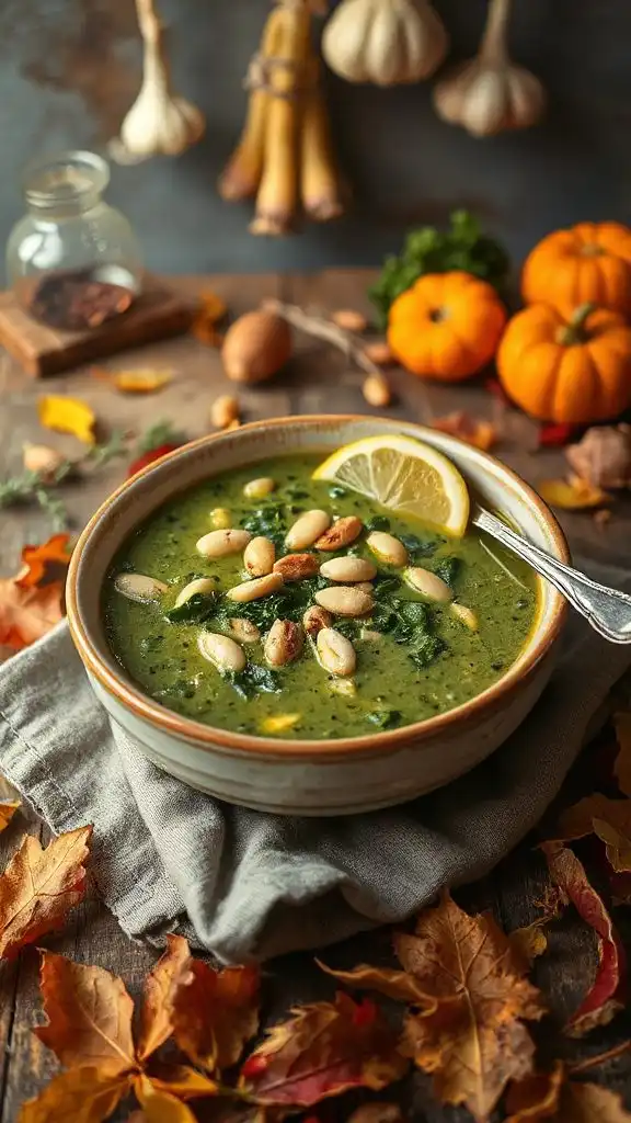 nutritious spinach bean soup