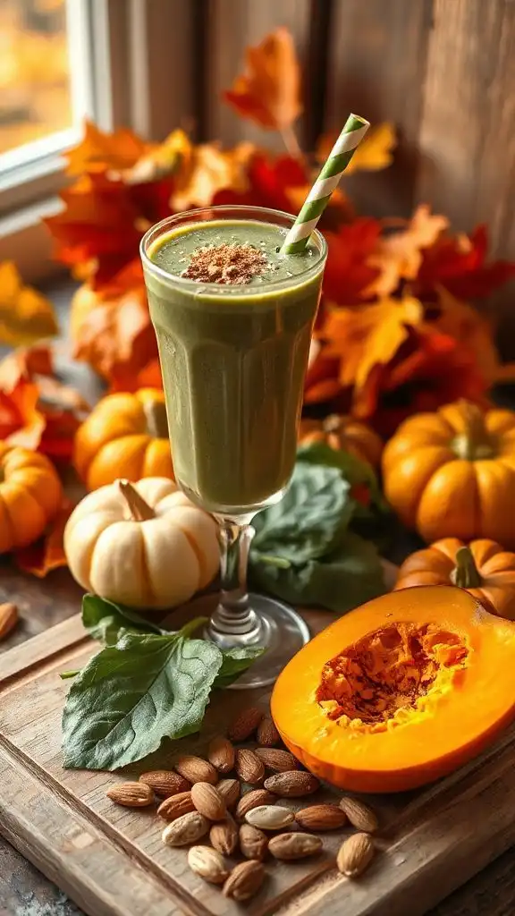 nutritious spinach pumpkin smoothie