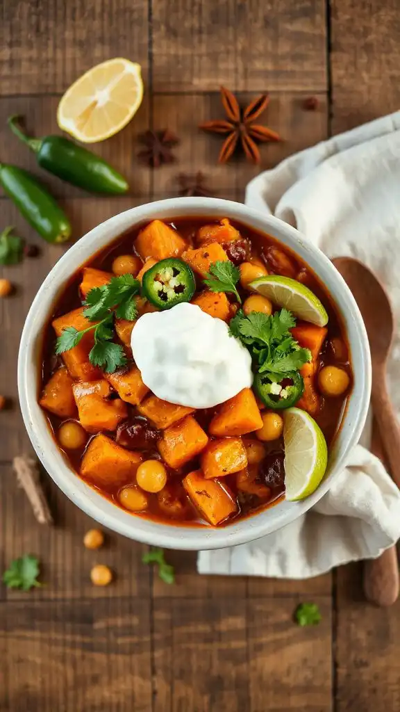 nutritious sweet potato chili
