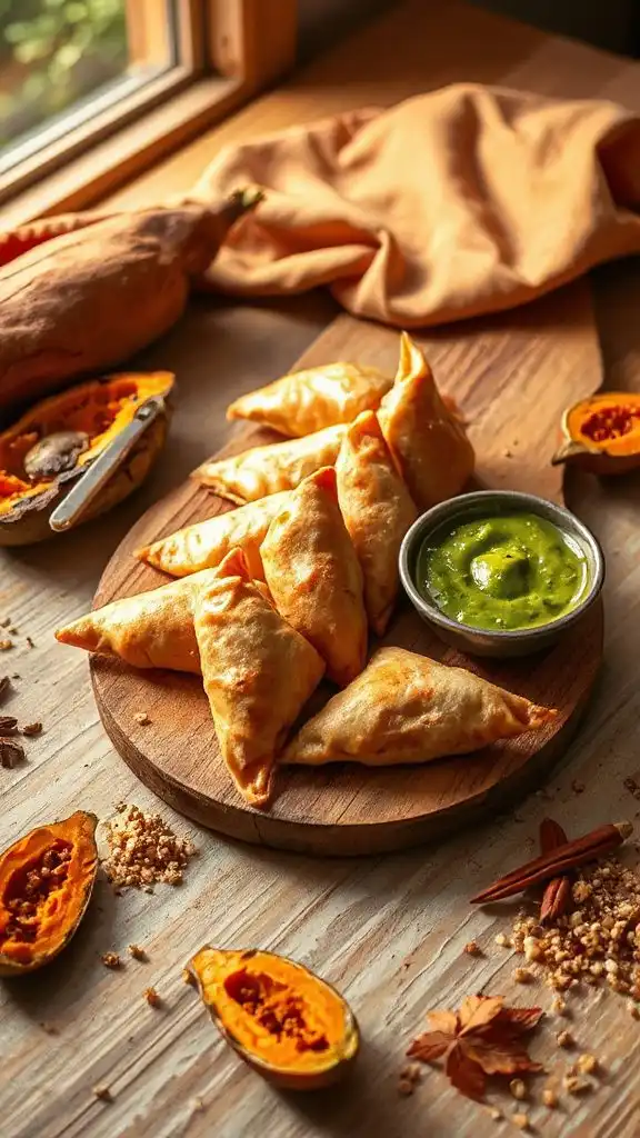 nutritious sweet potato samosas