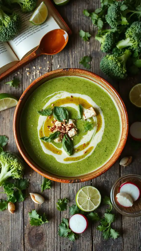 nutritious vegan broccoli soup