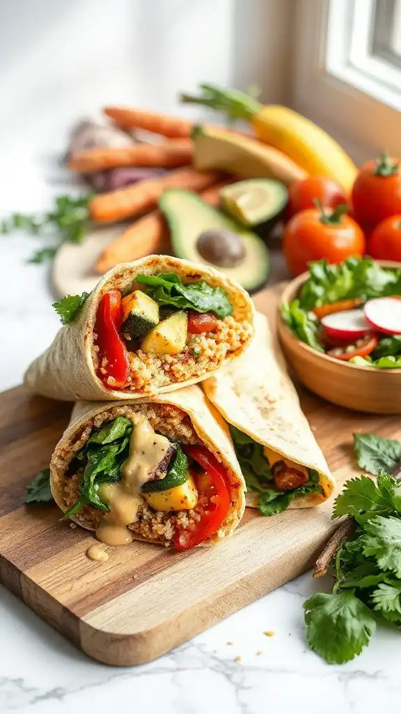 nutritious vegetable quinoa wrap
