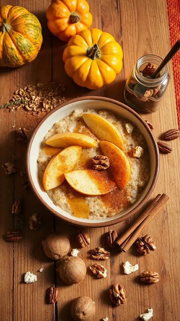 nutty apple cinnamon porridge