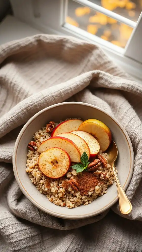 nutty apple cinnamon quinoa