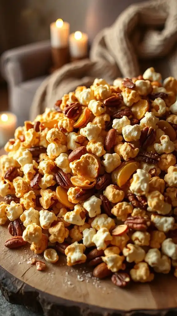 nutty caramel apple popcorn
