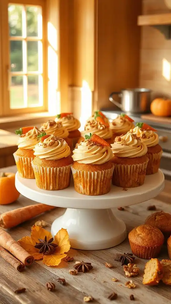 nutty frosting carrot cupcakes