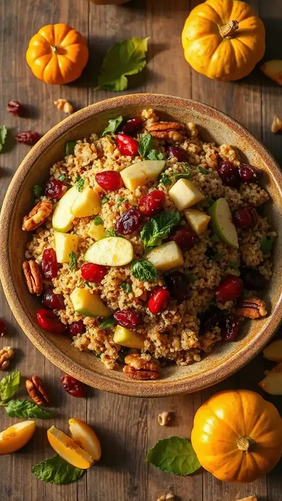nutty quinoa apple salad