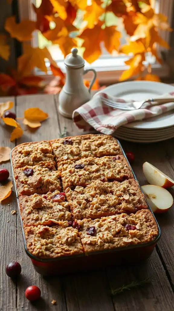 oatmeal apple cranberry crumble bars
