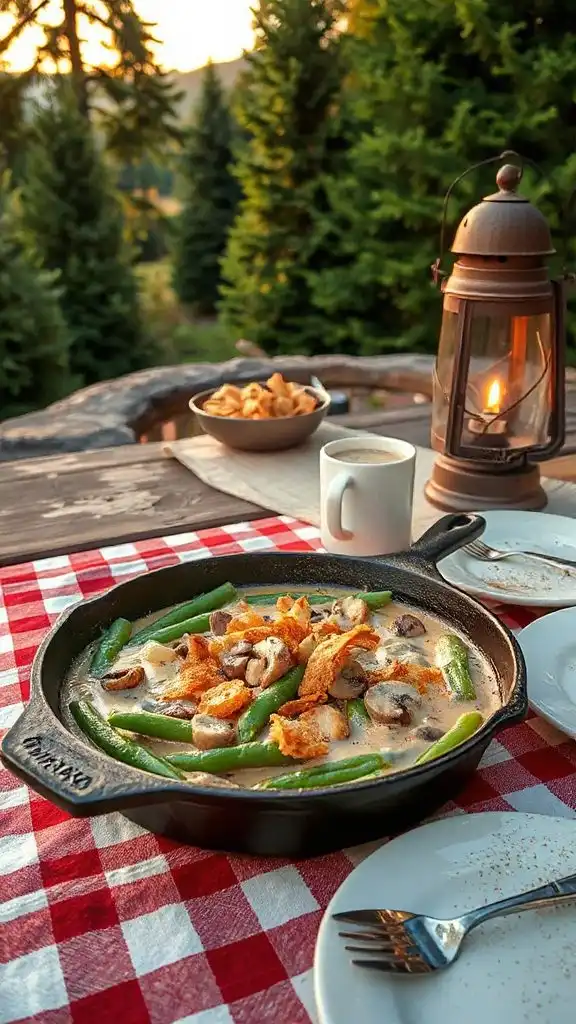 one pan green bean casserole