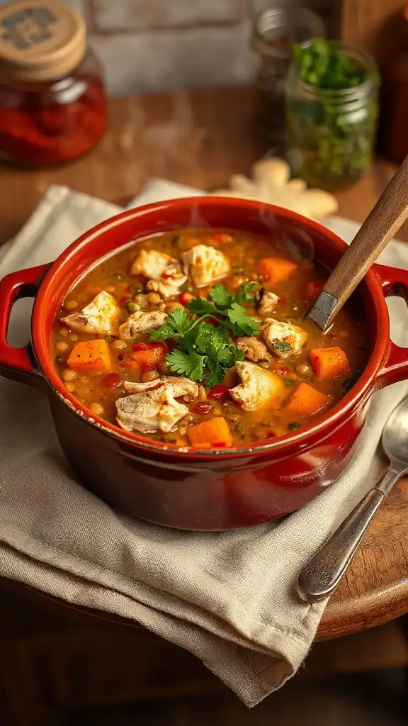 one pot chicken lentil soup one pot chicken lentil soup