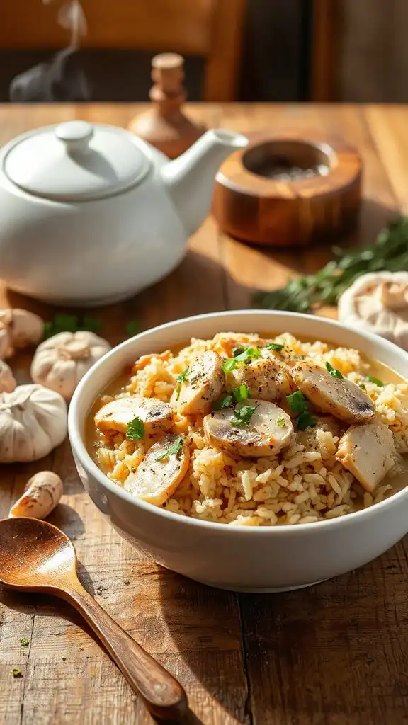one pot chicken mushroom soup