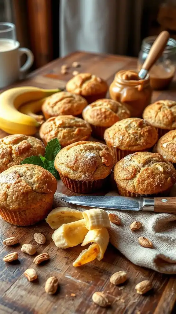 peanut butter banana muffins