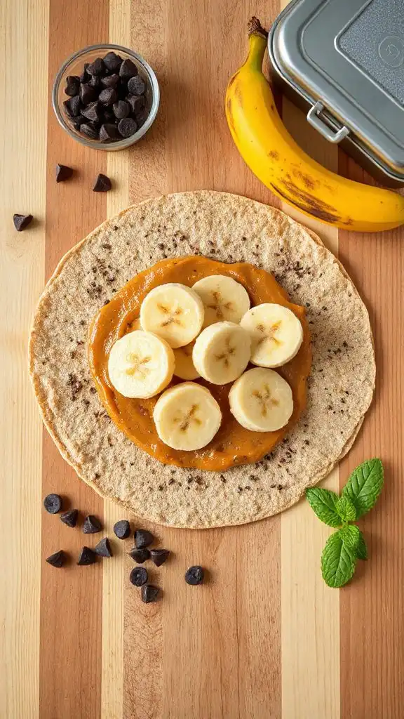 peanut butter banana wrap