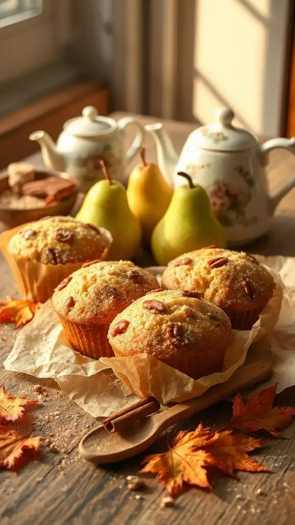pear cinnamon muffins recipe
