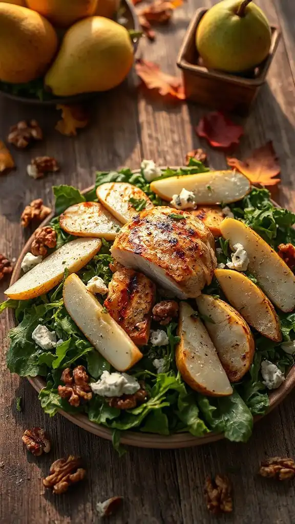 pear gorgonzola chicken salad