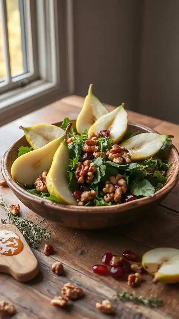 pear walnut salad delight
