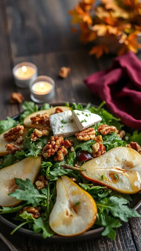 pear walnut salad delight