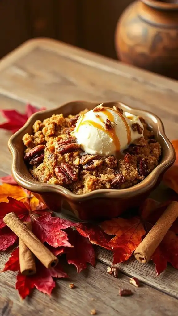 pecan crumble apple dessert