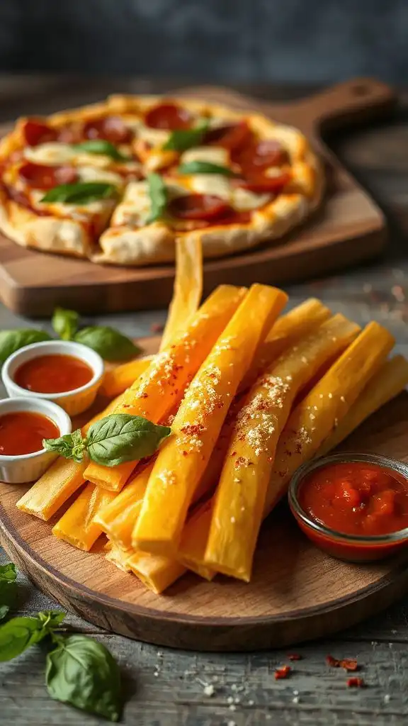 pizza flavored string cheese sticks