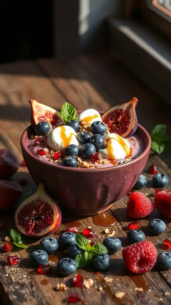 pomegranate berry smoothie bowl
