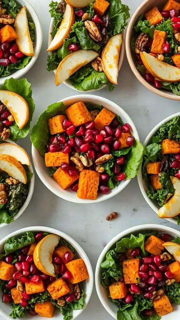 pomegranate infused autumn salads